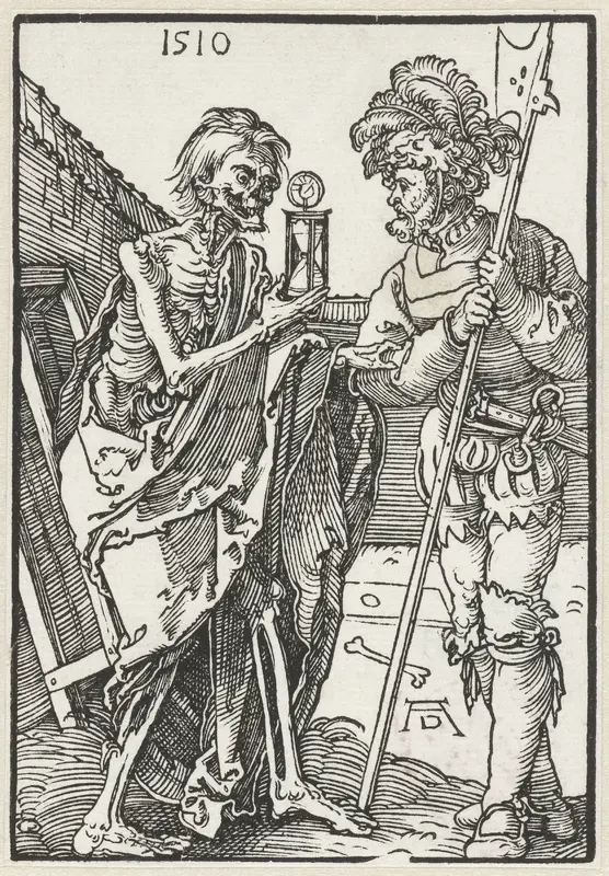 De soldaat en de Dood Wall Art by Unknown - High-Resolution Digital Print