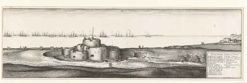 De Spaanse, Engelse en Hollandse vloten voor Deal (rechterhelft), 1639 Wall Art by Wenceslaus Hollar - High-Resolution Digital Print