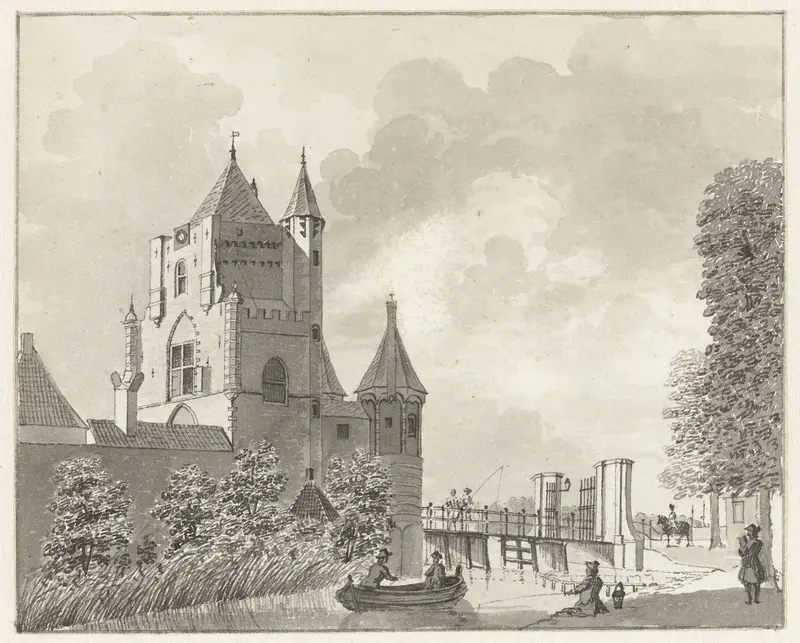 De Spaarnwouder Poort te Haarlem Wall Art by Hendrik Spilman - High-Resolution Digital Print