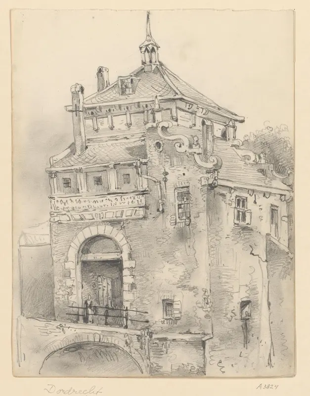 De Spuipoort te Dordrecht Wall Art by Willem Anthonie van Deventer - High-Resolution Digital Print