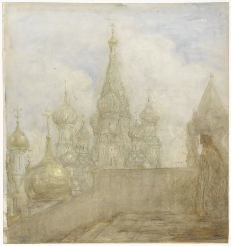 De St. Basiliuskathedraal te Moskou Wall Art by Unknown - High-Resolution Digital Print
