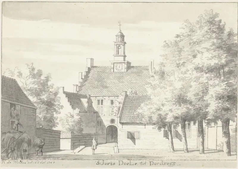 De St. Jorisdoelen te Dordrecht Wall Art by Hendrik de Winter - High-Resolution Digital Print