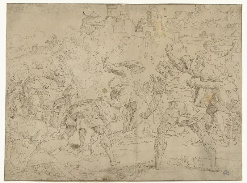 De steniging van Stefanus Wall Art by Unknown - High-Resolution Digital Print