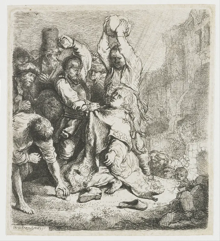 De steniging van Stephanus Wall Art by Unknown - High-Resolution Digital Print
