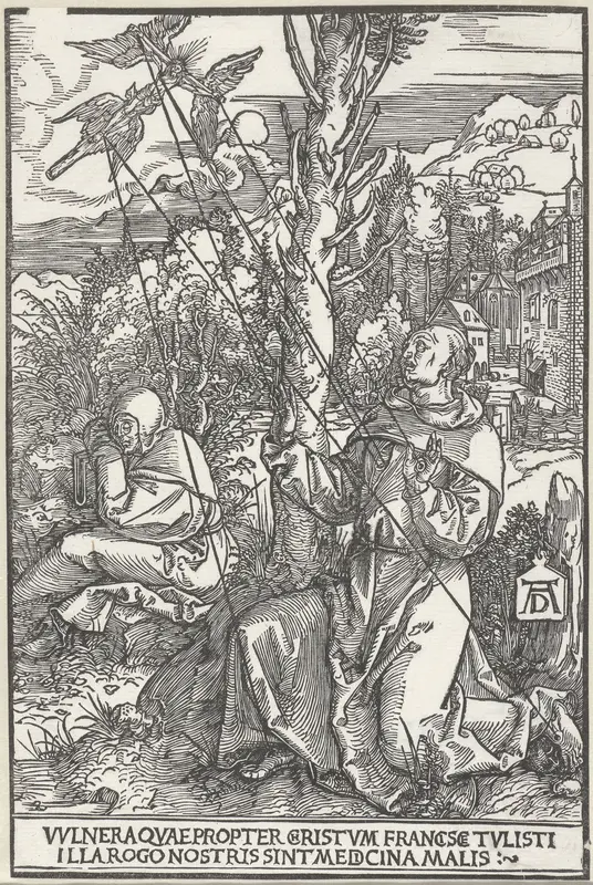 De stigmatisatie van de Heilige Franciscus Wall Art by Unknown - High-Resolution Digital Print