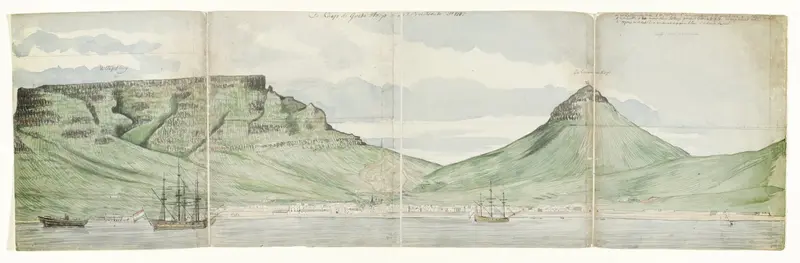 De Tafelberg en Kaapstad gezien vanaf de zee Wall Art by Jan Brandes - High-Resolution Digital Print