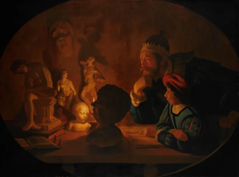 De tekenles Wall Art by Unknown - High-Resolution Digital Print