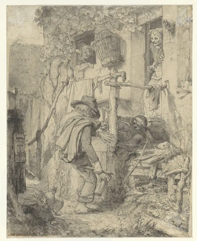De thuiskomst van een dronken man Wall Art by Matthijs Maris - High-Resolution Digital Print