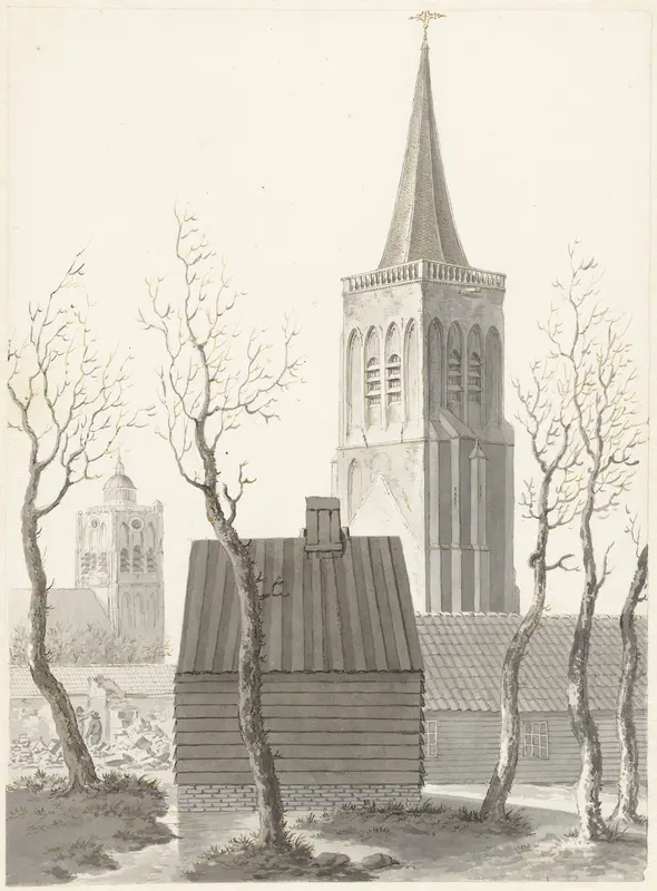 De toren van de Maarlandse kerk in Den Briel Wall Art by Unknown - High-Resolution Digital Print