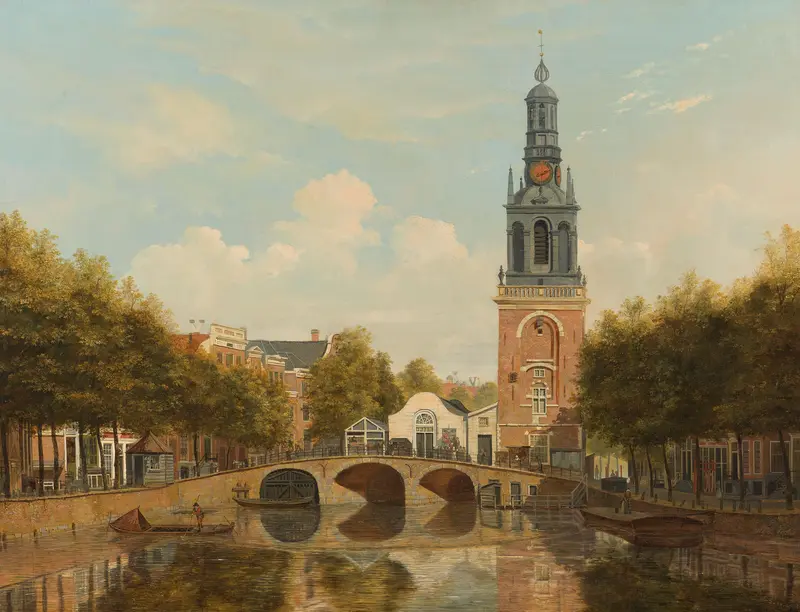 De Torensluis en de Jan Roodenpoortstoren te Amsterdam Wall Art by Hendrik Gerrit ten Cate - High-Resolution Digital Print