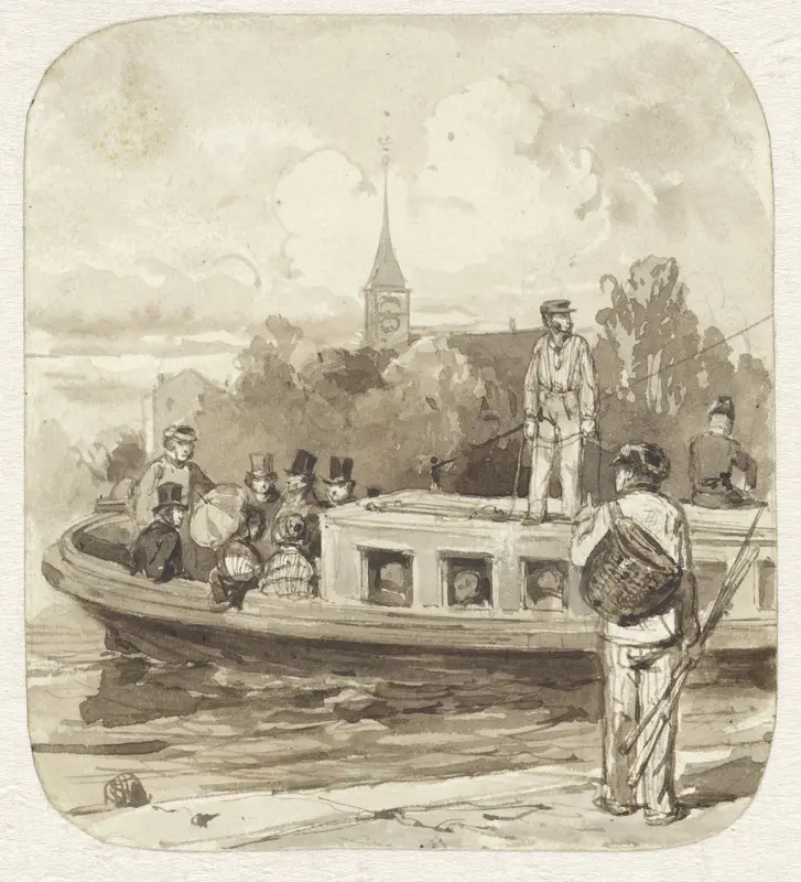 De trekschuit Wall Art by Herman Frederik Carel ten Kate - High-Resolution Digital Print