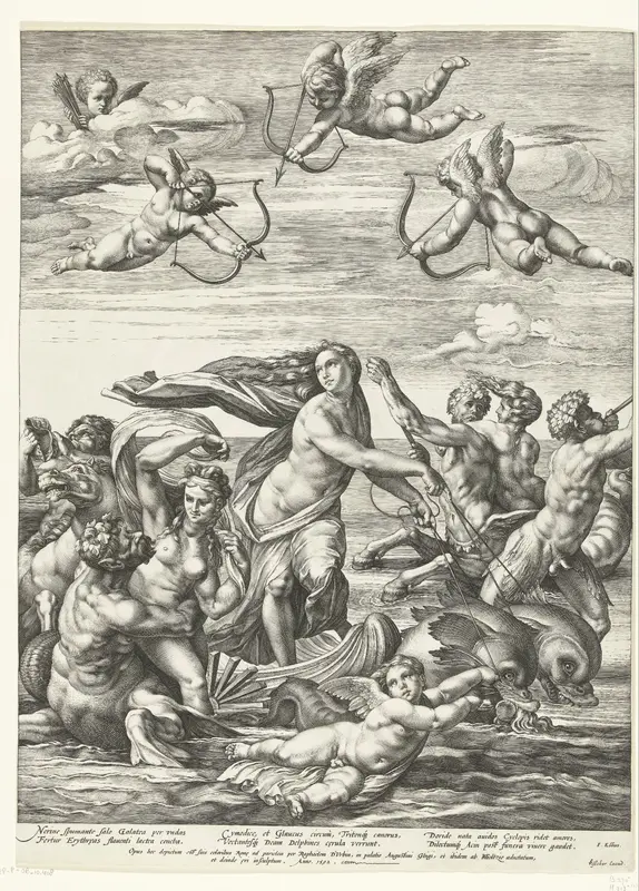 De triomf van Galatea Wall Art by Unknown - High-Resolution Digital Print