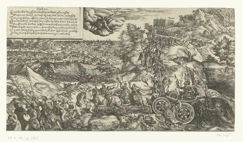 De triomfwagen van de Oorlog Wall Art by Hendrick Goltzius - High-Resolution Digital Print