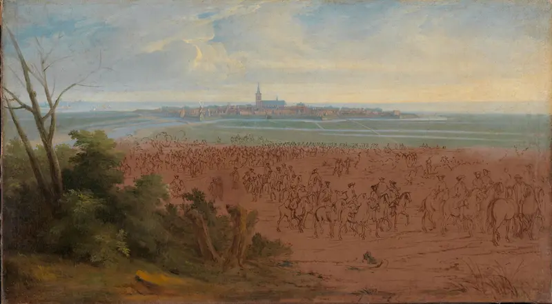 De troepen van Lodewijk XIV voor Naarden, 20 juli 1672 Wall Art by Adam Frans van der Meulen - High-Resolution Digital Print