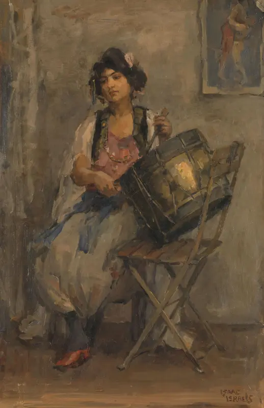 De trommelaarster Wall Art by Isaac Israels - High-Resolution Digital Print