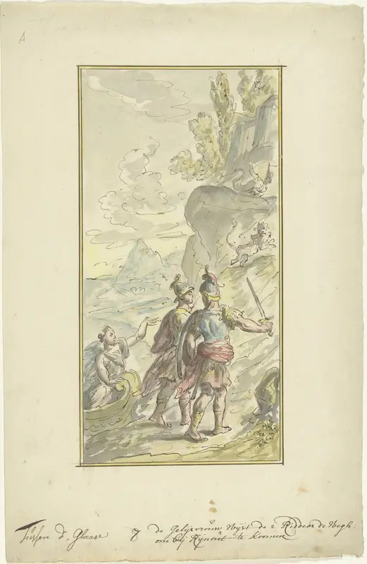 De twee ridders op weg naar Rinaldo Wall Art by Elias van Nijmegen - High-Resolution Digital Print