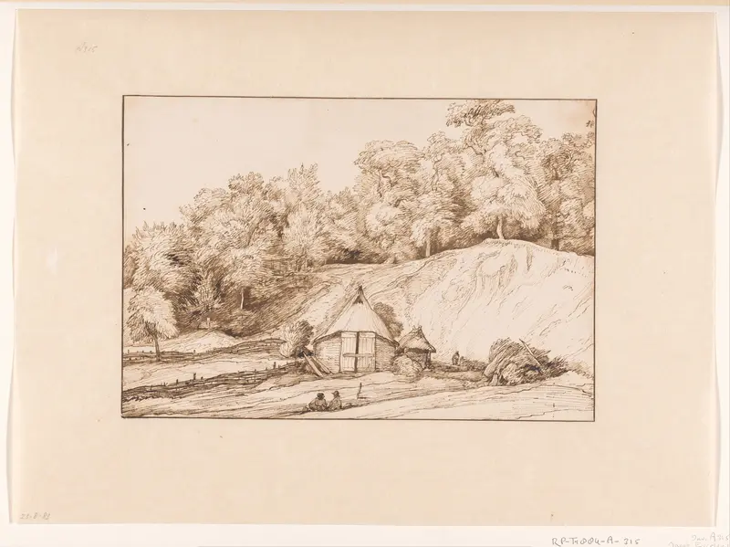De twee schuren Wall Art by Jacob Esselens - High-Resolution Digital Print