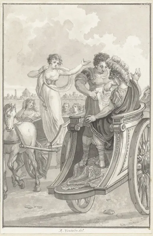De val van Messalina Wall Art by Reinier Vinkeles (I) - High-Resolution Digital Print