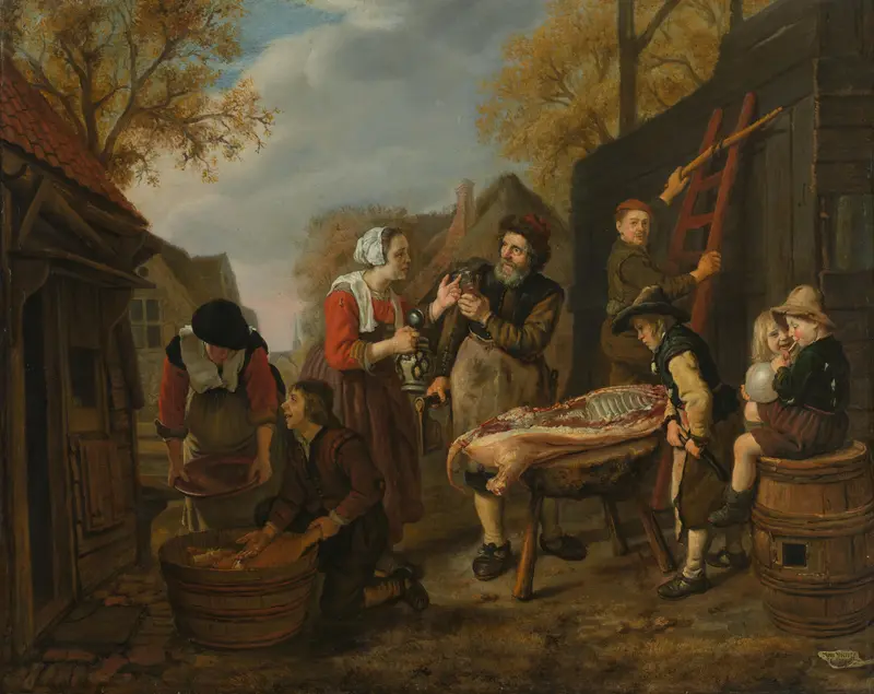 De varkensslachter Wall Art by Jan Victors - High-Resolution Digital Print