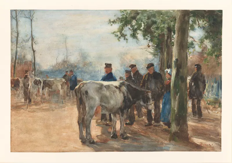 De veemarkt Wall Art by Unknown - High-Resolution Digital Print