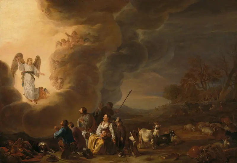 De verkondiging aan de herders Wall Art by Unknown - High-Resolution Digital Print