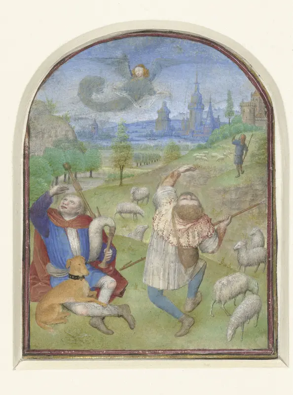 De verkondiging aan de herders Wall Art by Simon Marmion - High-Resolution Digital Print