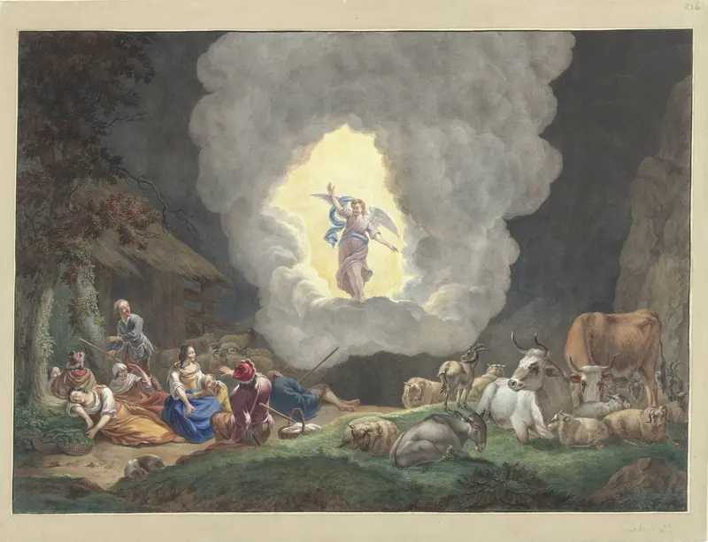 De verkondiging aan de herders Wall Art by anonymous - High-Resolution Digital Print