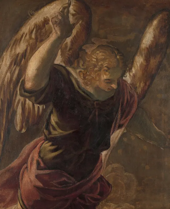 De verkondiging aan Maria; de engel Wall Art by Jacopo Tintoretto - High-Resolution Digital Print