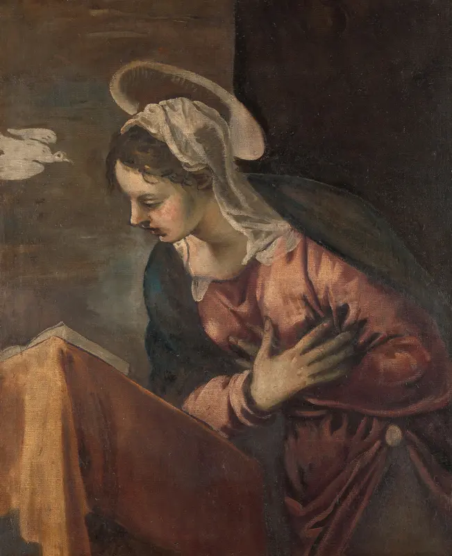 De verkondiging aan Maria; Maria Wall Art by Jacopo Tintoretto - High-Resolution Digital Print