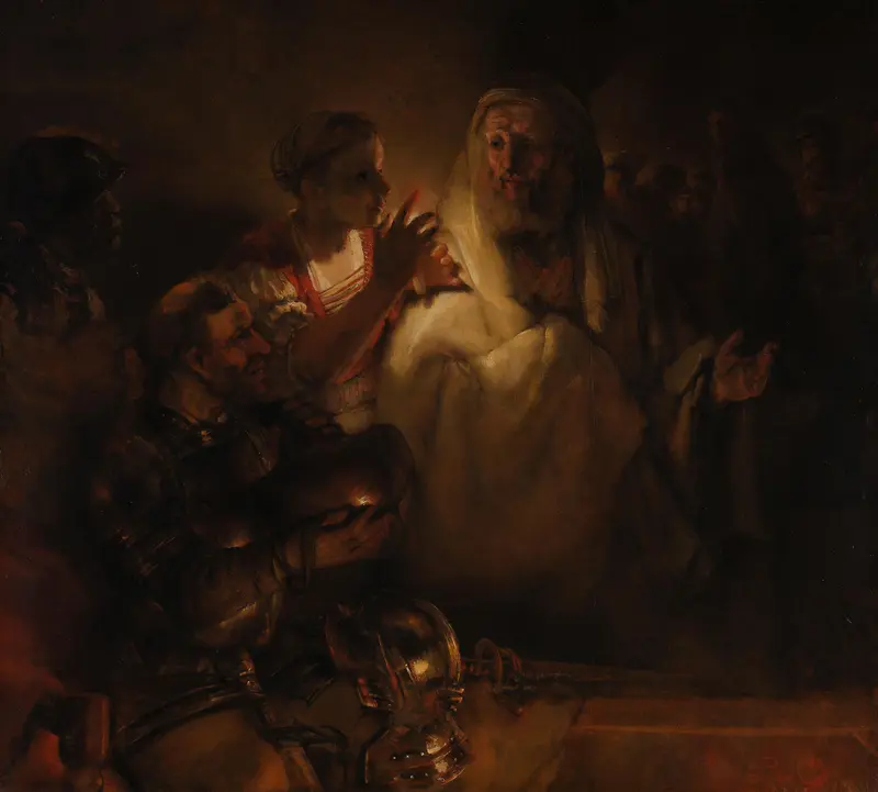 De verloochening van Petrus Wall Art by Unknown - High-Resolution Digital Print