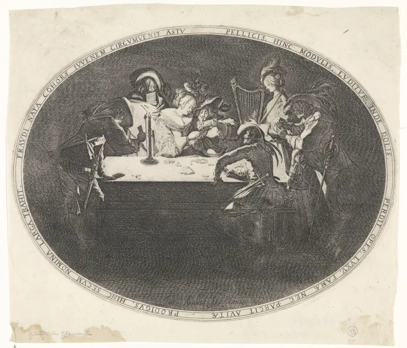 De verloren zoon speelt een kaartspel Wall Art by Unknown - High-Resolution Digital Print