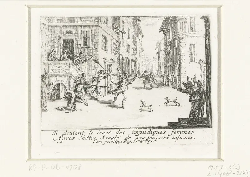De verloren zoon wordt verdreven Wall Art by Jacques Callot - High-Resolution Digital Print