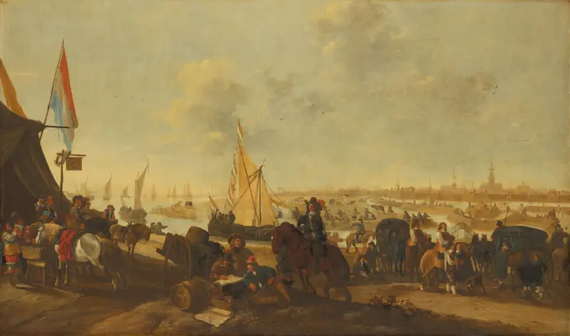 De verovering van de stad Hulst op de Spanjaarden, 5 november 1645 Wall Art by Hendrick de Meijer - High-Resolution Digital Print