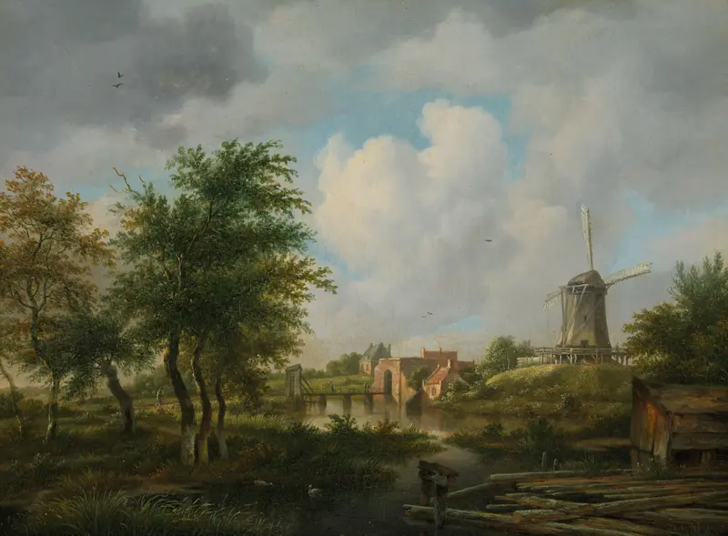 De vervallen wal te Amsterdam met de Weteringpoort, gezien over de Buitensingel Wall Art by Jan Hulswit - High-Resolution Digital Print