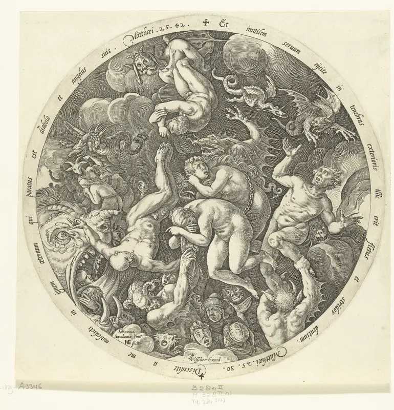 De vervloekten gaan de hel binnen Wall Art by Unknown - High-Resolution Digital Print
