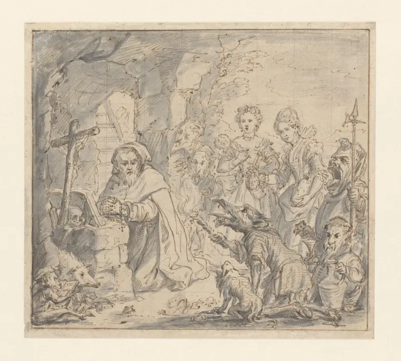 De verzoeking van H. Antonius Wall Art by anonymous - High-Resolution Digital Print