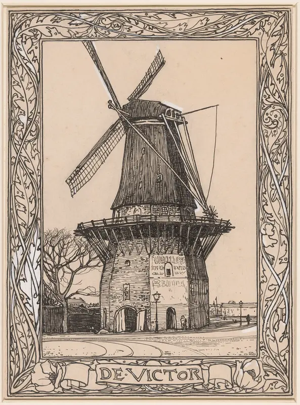 De Victor, molen te Amsterdam Wall Art by Willem Wenckebach - High-Resolution Digital Print