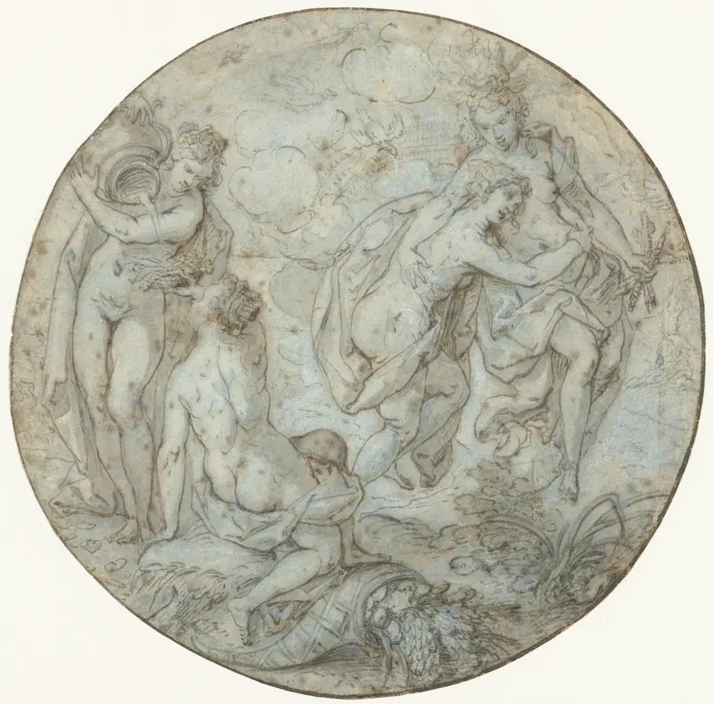 De vier elementen Wall Art by Hendrik van Balen (I) - High-Resolution Digital Print