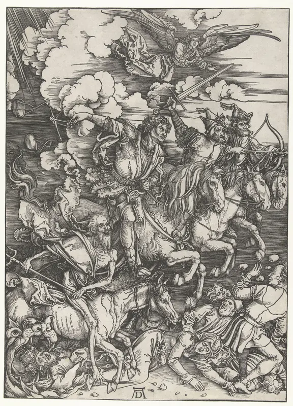 De vier ruiters van de apocalyps Wall Art by Unknown - High-Resolution Digital Print