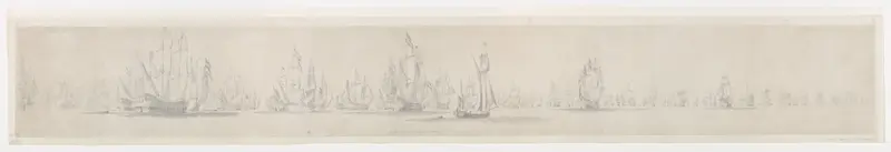 De Vierdaagse Zeeslag, 11-14 juni 1666 Wall Art by Willem van de Velde (I) - High-Resolution Digital Print