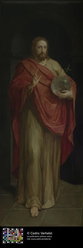 De Viglius-triptiek: Christus als Salvator Mundi Wall Art by Frans Pourbus The Elder - High-Resolution Digital Print