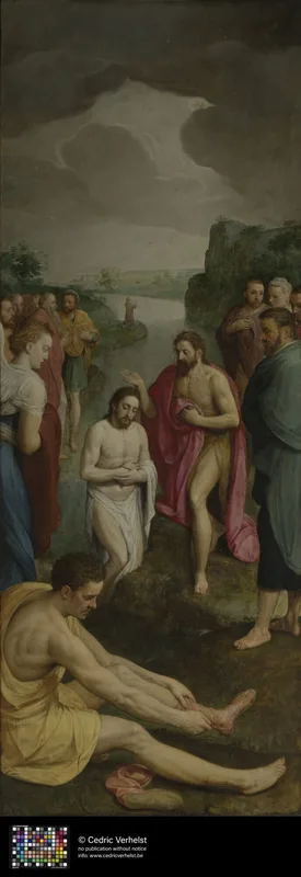 De Viglius-triptiek: de doop van Christus Wall Art by Frans Pourbus The Elder - High-Resolution Digital Print