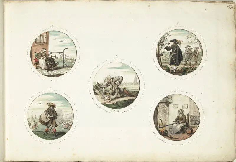 De vijf zintuigen Wall Art by Unknown - High-Resolution Digital Print