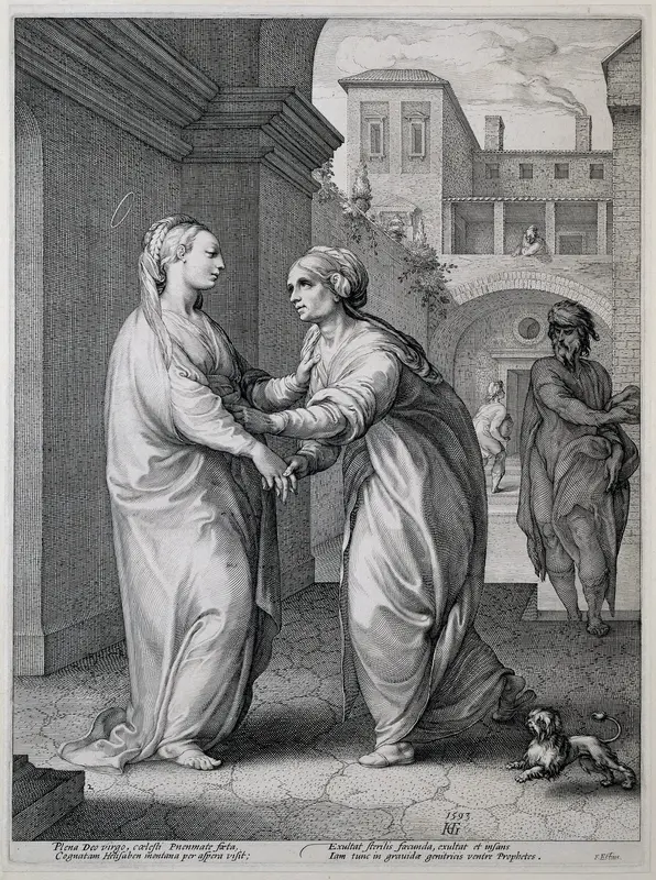 De visitatie Wall Art by Hendrick Goltzius - High-Resolution Digital Print