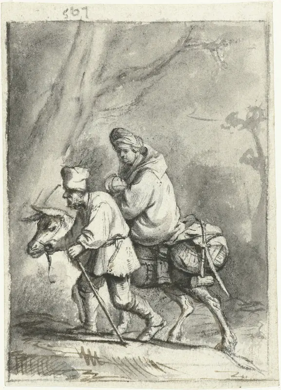 De vlucht naar Egypte Wall Art by Moses ter Borch - High-Resolution Digital Print