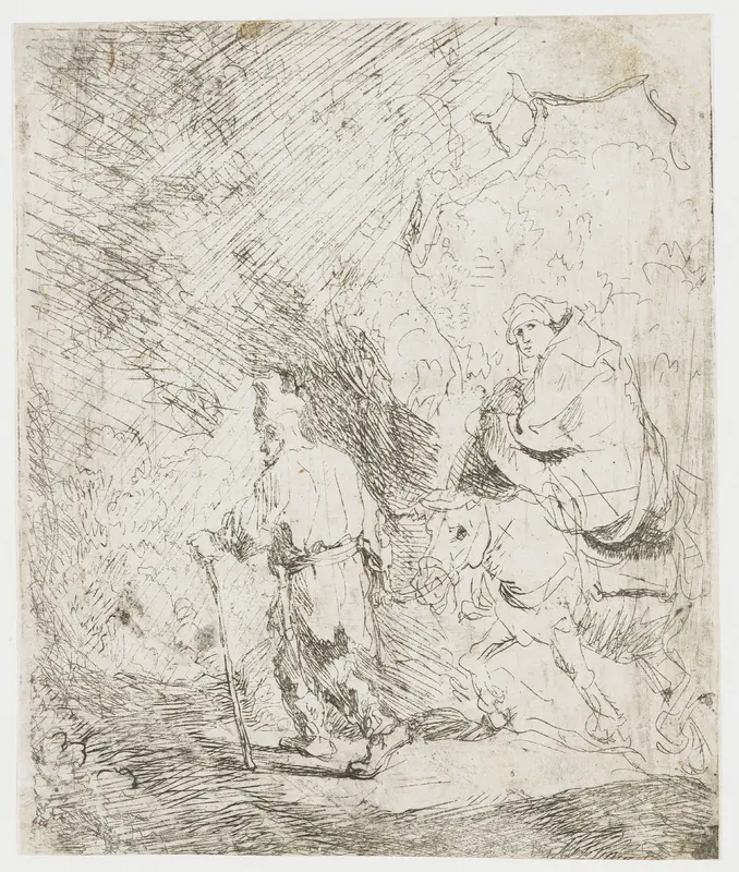 De vlucht naar Egypte Wall Art by Rembrandt van Rijn - High-Resolution Digital Print