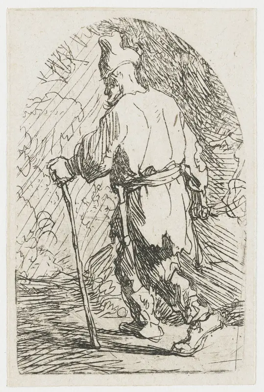 De vlucht naar Egypte: schets: Jozef Wall Art by Rembrandt van Rijn - High-Resolution Digital Print