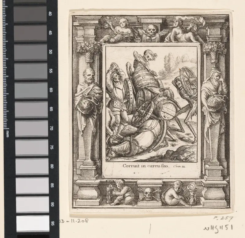 De voerman en de Dood Wall Art by Wenceslaus Hollar - High-Resolution Digital Print