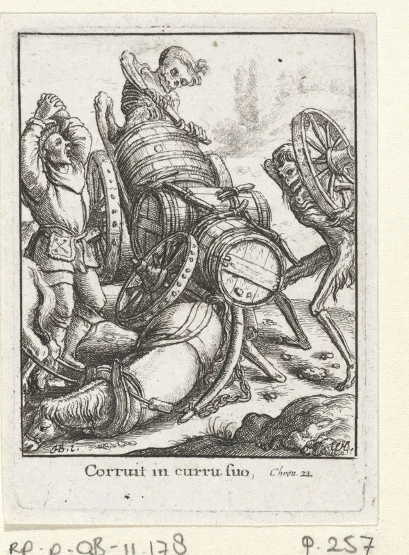 De voerman en de Dood Wall Art by Unknown - High-Resolution Digital Print