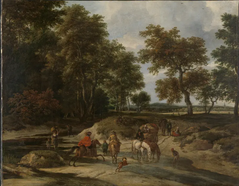De voorde Wall Art by Jacob Isaacksz van Ruisdael - High-Resolution Digital Print